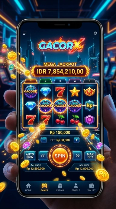 Galeri pratinjau visual gacorx build APK resmi terbaru